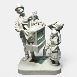 #107 Antique Reed And Barton John Rogers Group 'School Days' Sculpture 8.25'