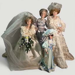 #175 Collection Of Fine Porcelain Dolls, Danbury Mint Princess Diana And Collectors Choice