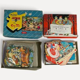 #209 Vintage Walt Disney Jaymar Jigsaw Puzzle And Art Deco Holiday Greeting Cards