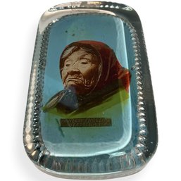 #056 Antique Princess Angeline Glass Paperweight 4' X 2.5'