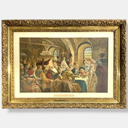#276 Konstantin Makovsky 'A Boyar Wedding Feast' Oil Painting 35' X 25'