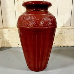 #010 Antique R.R.P. Co. Roseville Ohio Stoneware Jug Or Floor Vase