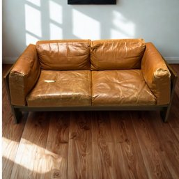#288 Vintage Leather Bastiano Sofa By Tobia Scarpa For Gavina