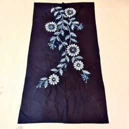 #381 Japanese Floral Indigo Dyed Noren Curtain 58' X 32'