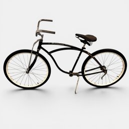 #002 Vintage Schwinn Black Cruiser Bicycle 40' X 27'