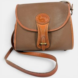 #303 Vintage Dooney & Bourke Gray Pebbled Leather Crossbody Bag - Vintage Made In USA