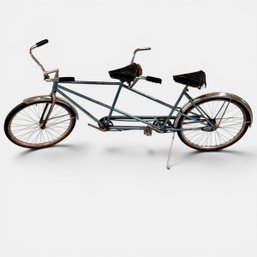 #004 Vintage Schwinn Blue Twinn Tandem Bicycle 64' X 31.5'