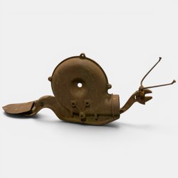 #140 Vintage Large Handmade Metal Snail Sculpture 40' X 16.5'