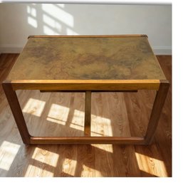 #292 Harry Lunstead Walnut Coffee Table With Acid Etched Copper Top #2