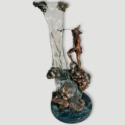 #370 Willy Whitten 'Salmon Falls' Mixed Media Sculpture 14'