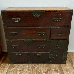 #277 Antique Meiji Era Japanese Tansu Chest 42.5' X 19.5'