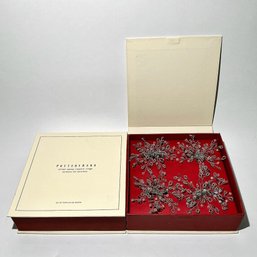 #349 Pottery Barn Silver Spray Napkin Ring Set