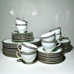 #369 Set Of 52  Wedgwood ' Black Ulander China / Made In England