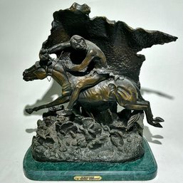 #038  LARGE  20' Frederic Remington Bronze Sculpture 'Horse Thief' By Frederic Remington