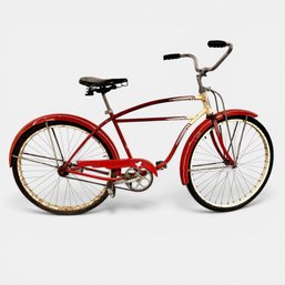 #001 Vintage Schwinn Red Hornet Bicycle 42' X 31'