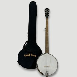 #324 Gold Tone Cripple Creek Series 5-String Banjo With Carrying Case 38.5'