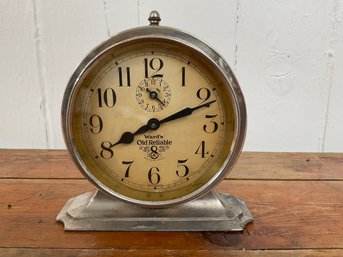 07 Vintage Ward's Old Reliable 8 Wind-up Tabletop Alarm Clock