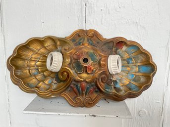 14 Antique Art Deco Large Double Bulb Wall/Ceiling Light Fixture