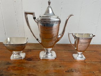 17 Vintage Rogers Bros Silver Plated 3 Piece Coffee/Tea Set