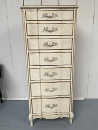 03 Vintage Permacraft White Tall Lingerie Chest Dresser