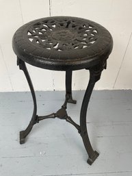 24 Vintage Cast Iron Black Outdoor Stool