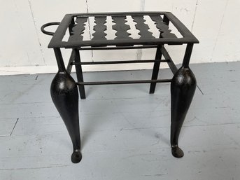 25 Vintage Cast Iron Black Outdoor Stool/Table
