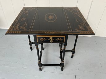 27 Vintage Drexel Heritage Chinoiserie Drop Leaf Accent Table