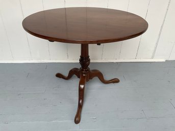 29 Vintage Walnut Wood Round Dining Table
