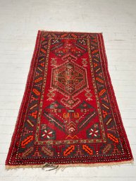 65 Vintage Hand Knotted/Woven Red Persian Style Rug