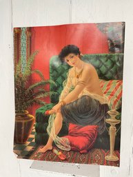 75 Orientalist Chromolithograph Print Of A Harem Girl