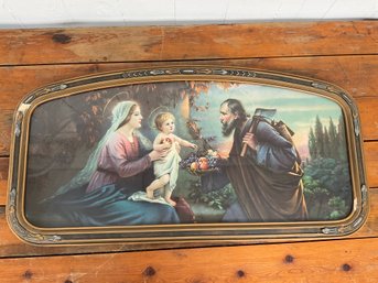 88 Antique Framed Print Our Holy Family Jesus Mary & Joseph