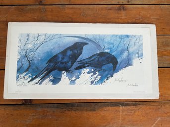 91 Cheri Govertsen Greer 1996 Raven Song Crow Watercolor Print