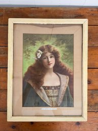 96 'The Spirit Of Spring' Antique Portrait Of Red Haired Women