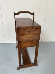 109 Vintage French MCM Accordion Sewing Storage Box