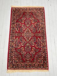 115 Vintage Karastan Sarouk Hand Knotted/Woven Fringe Rug