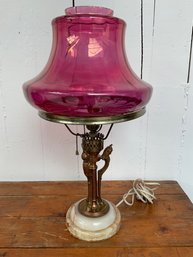 40 Vintage Cranberry Sconce Lamp Shade