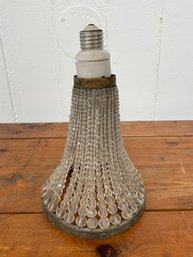 142 Vintage Crystal Beaded Metal Lamp Shade