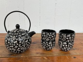 138 Chinese Gongfu Cha Black Ceramic Tea Set