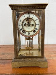 148 Vintage Ansonia Clock Co. Gold Tone Mantel Clock