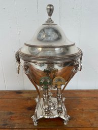 181 Antique Silver Plated  Hot Water Urn