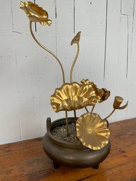 183 Vintage Giltwood Buddhist Altar Lotus Flowers Decor