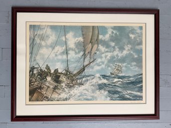 188 Vintage Montague Dawson Eight Bells Nautical Ship Print
