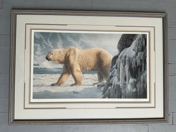 193 Vintage 1992 'Catching The Scent' Polar Bear Print By Daniel Smith
