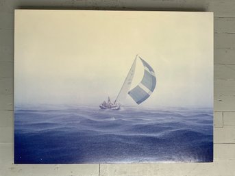 194 Vintage Photograph Nantucket Sound Sailing Ship Foggy Horizon Photograph By Elizabeth Stetson