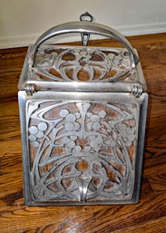 Antique Nickel-Plated Coal Scuttle