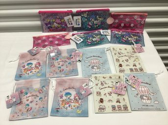 New With Tags Sanrio Drawstring Mini Bags & Pencil/ Makeup Bags