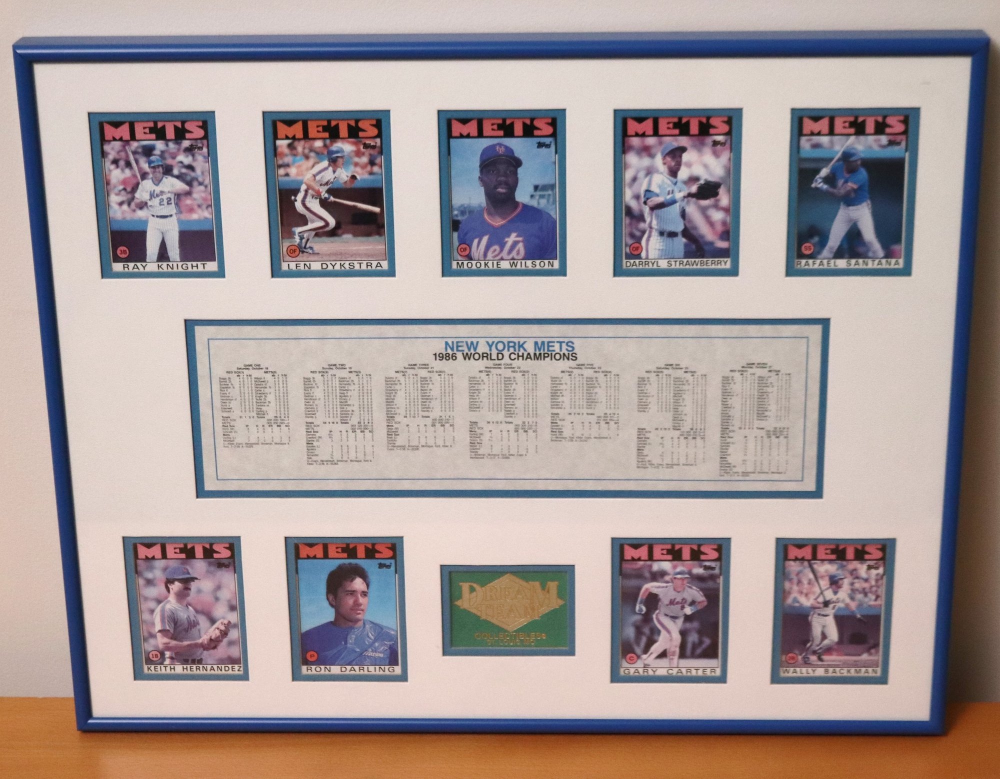 NY Mets 1986 World Series Champions Dream Team Framed Baseball Cards ...