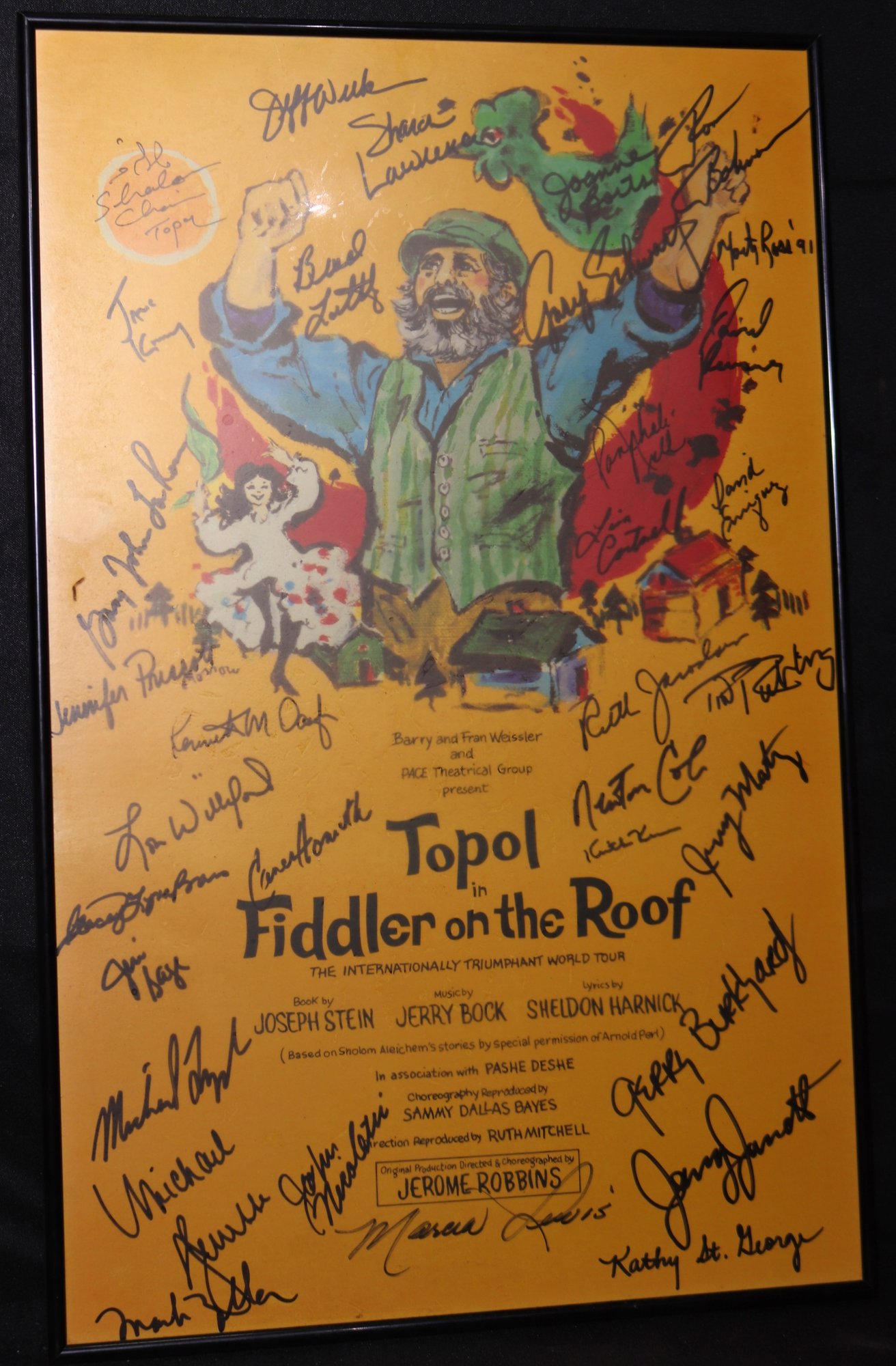 Topol In Fiddler On The Roof Hand Signed Original Cast Poster In The ...
