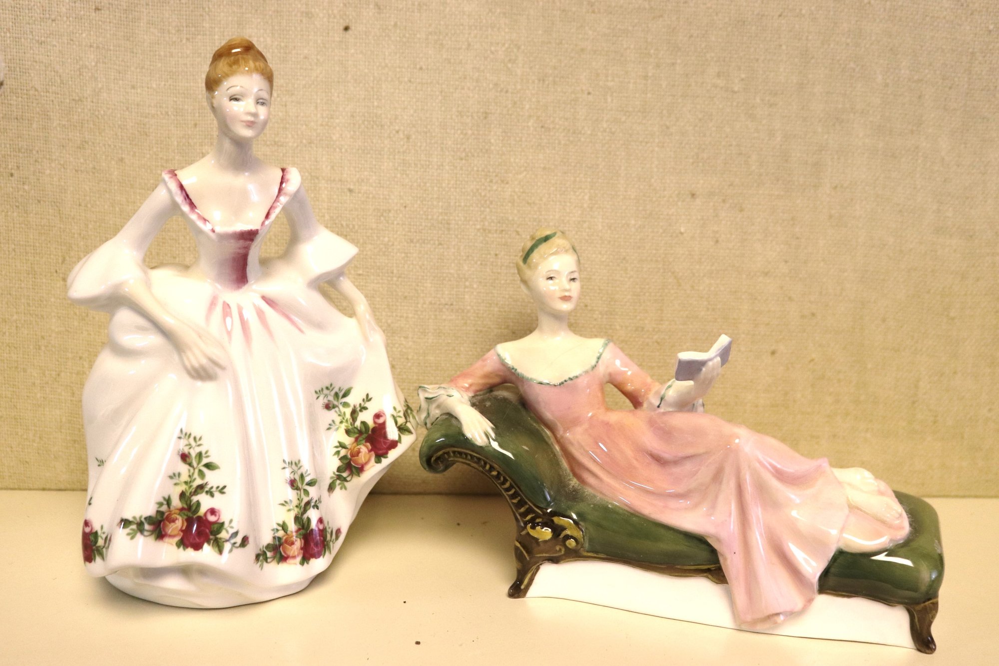 Vintage Royal Doulton Porcelain Figurines HN3221 Country Rose Modeled