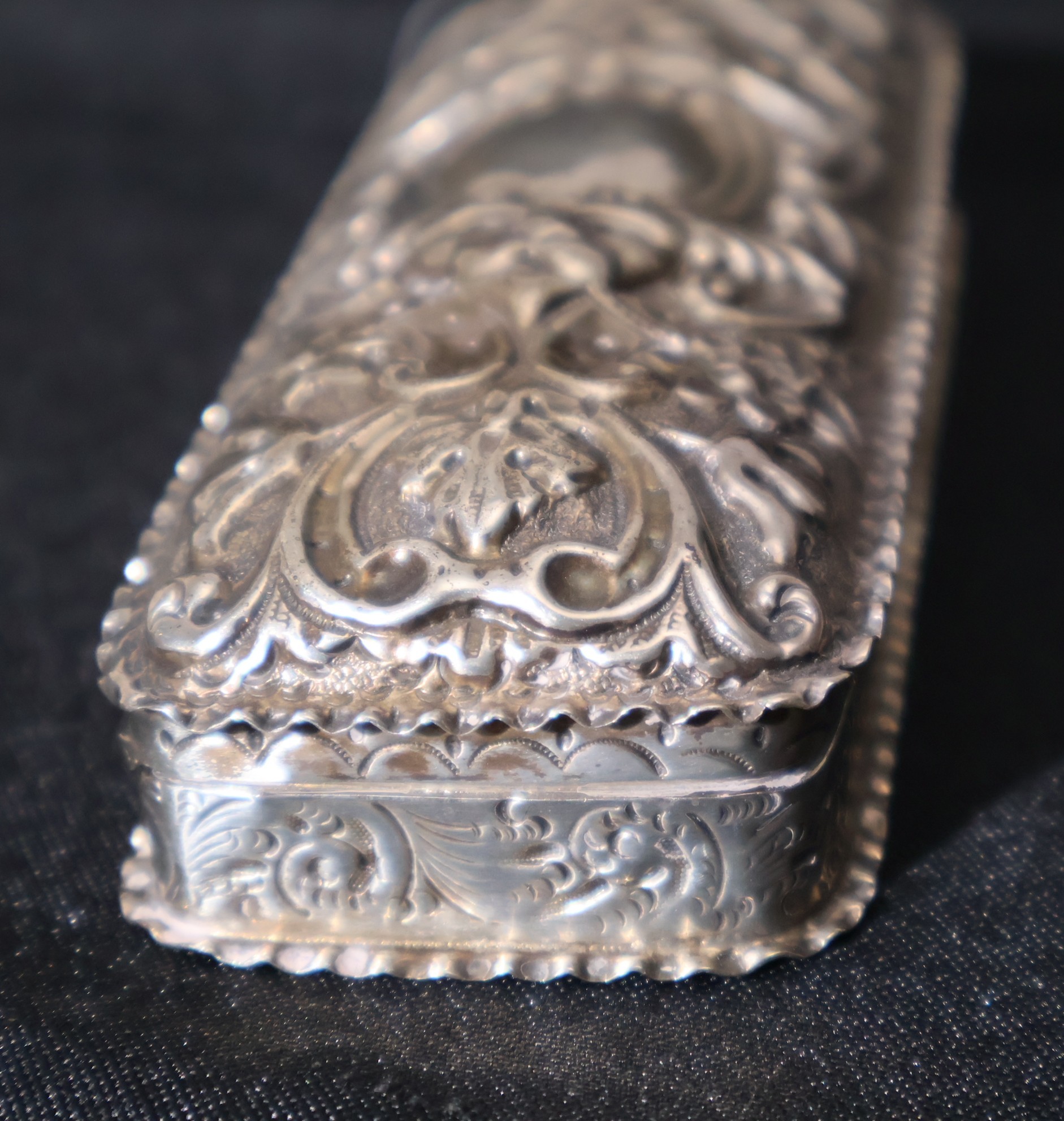 Sterling Silver Beautiful Floral Storage Box- Signed, Colen Hewer ...